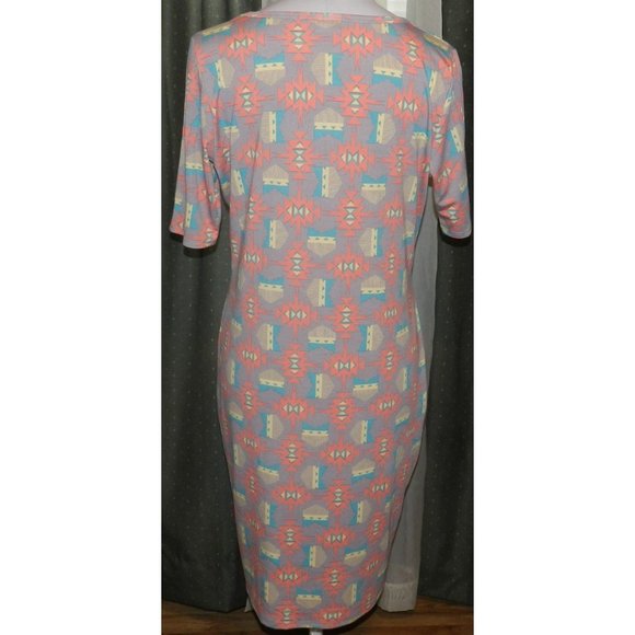 2XL Aztec designs LuLa Roe stretch blend dress - Picture 2 of 5
